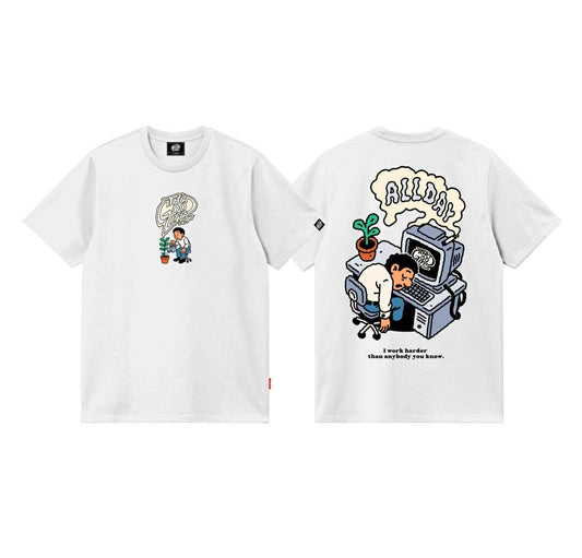 WORK HARD (WHITE) - T-SHIRT