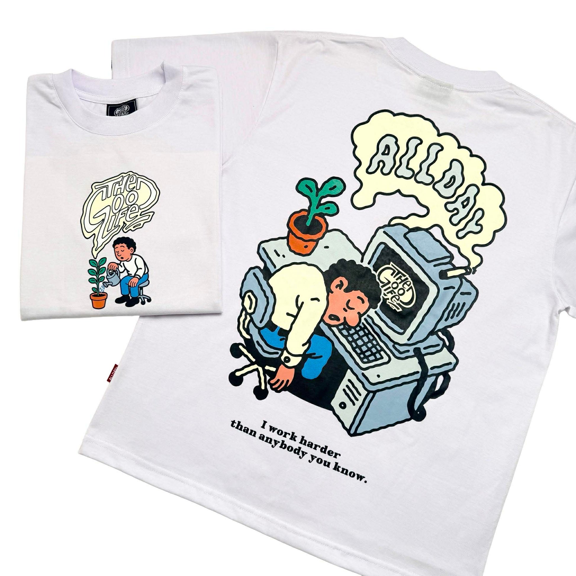 WORK HARD (WHITE) - T-SHIRT